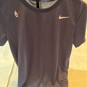 Nike Women's Dark Navy Short Dri-Fit Sleeve Tee with Aronimink golf club logo.